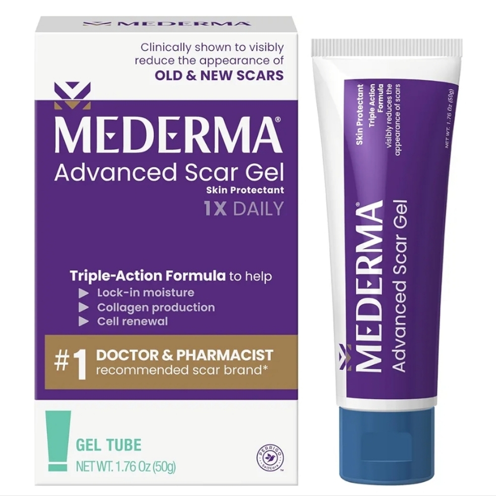 Mederma Advanced Scar Gel Treats Old and New Scars Reduces the Appearance New